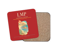 Thumbnail for Lampedusa Airport (LMP) design on red 1 piece coaster