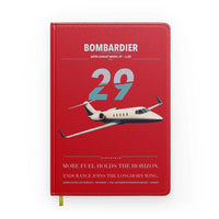 Thumbnail for Bombardier Learjet 29 design on red notebook
