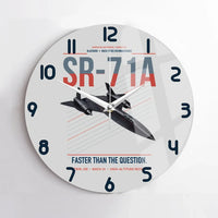 Thumbnail for SR-71A Blackbird design on light gray no frame wall clock