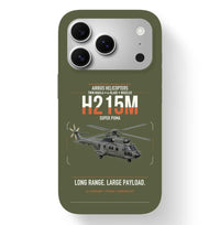 Thumbnail for Airbus H215M design on green army magsafe iphone case, for iPhone 17 Pro