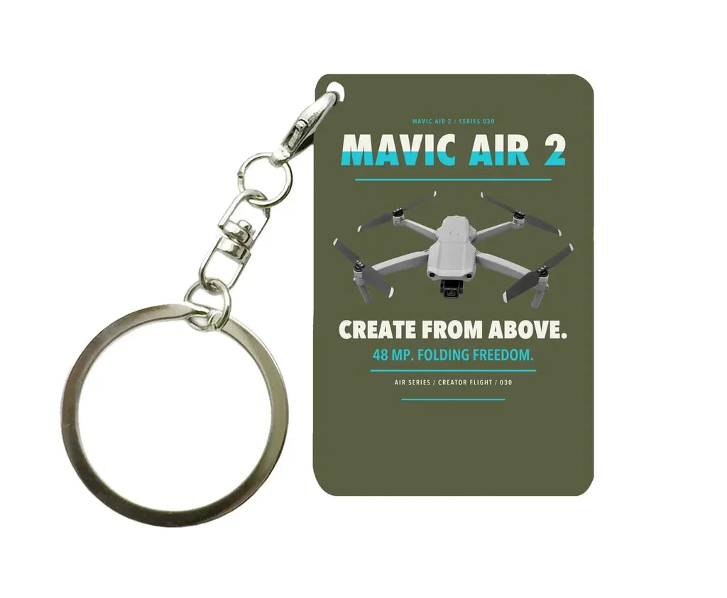 DJI Mavic Air 2 Key Chain design on green army key chain