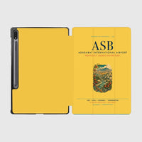 Thumbnail for Ashgabat International Airport (ASB) design on yellow samsung tablet tablet case