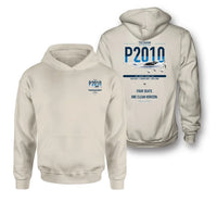 Thumbnail for Tecnam P2010 design on khaki double-side hoodie, double-side print
