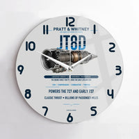 Thumbnail for JT8D design on light gray no frame wall clock