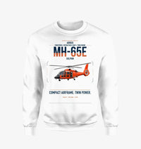 Thumbnail for Airbus MH-65E Dolphin design on white sweatshirt