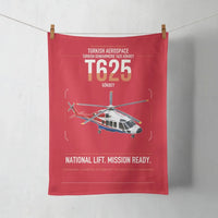 Thumbnail for Turkish Aerospace T625 Gökbey design on red towel