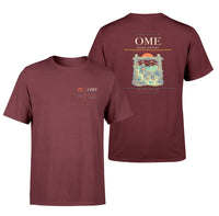 Thumbnail for Nome Airport (OME) design printed on dark red double-side t-shirt