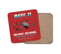 Thumbnail for DJI Mavic 3 Thermal design on red 1 piece coaster