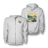 Thumbnail for VINTAGE G4350 - The Reindeer Crossing - Premium Zipped Hoodie design on white
