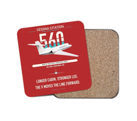 Thumbnail for Cessna Citation 560 - Citation V design on red 1 piece coaster