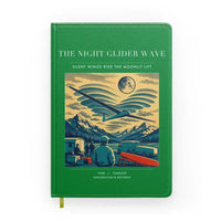 Thumbnail for VINTAGE G4473 - The Night Glider Wave - Designed Notebooks design on green