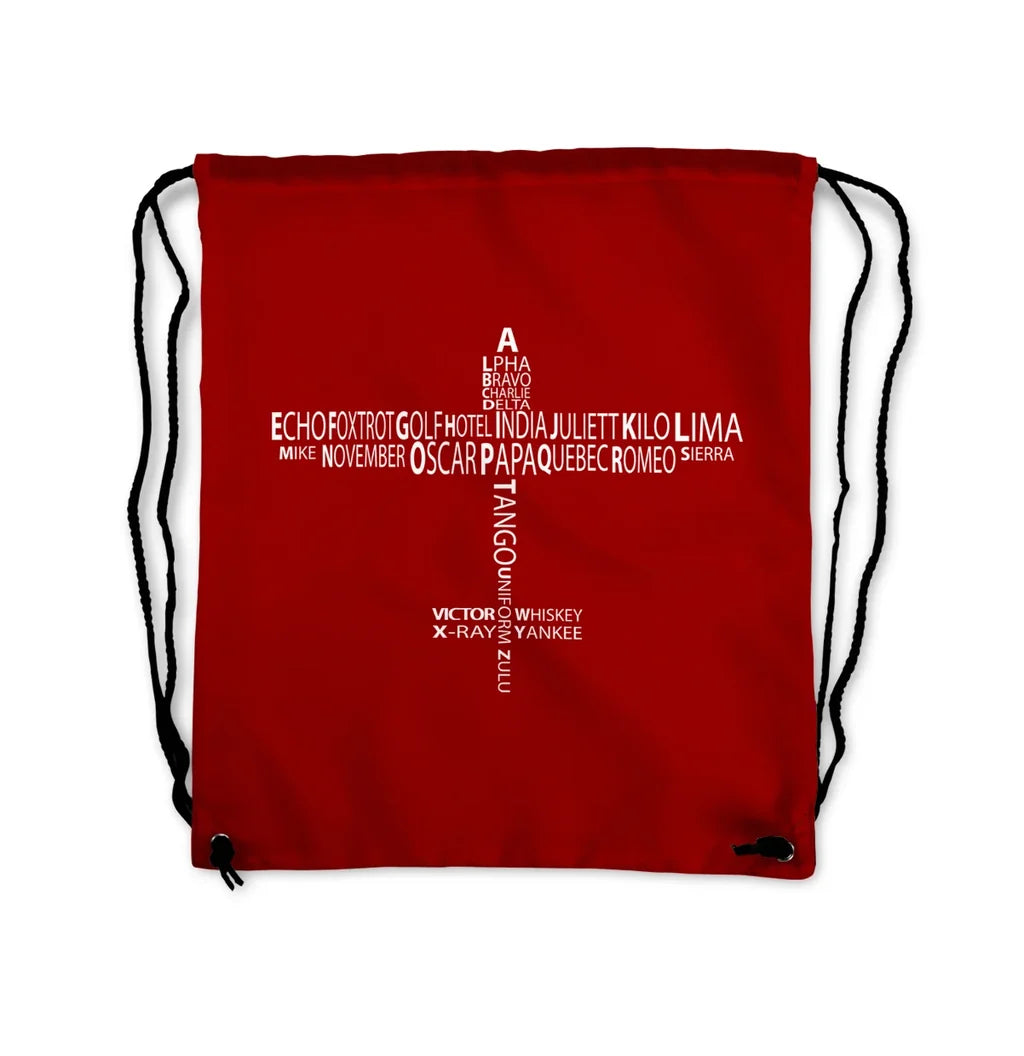 Aviation Alphabet Drawstring Bag - view 7