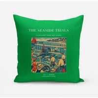 Thumbnail for VINTAGE G4328 - The Seaside Trials - Designed Pillows design on green