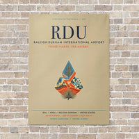Thumbnail for Raleigh-Durham International Airport RDU vertical canvas print - no frame - beige background