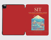 Thumbnail for Sitka Rocky Gutierrez Airport (SIT) design on red ipad tablet case