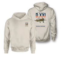 Thumbnail for Fokker D.XXI — Dutch LVA aircraft 221 design on khaki double-side hoodie, double-side print