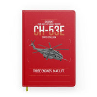 Thumbnail for Sikorsky CH-53E Super Stallion design on red notebook