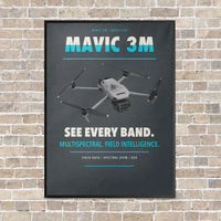 Thumbnail for DJI Mavic 3 Multispectral vertical canvas print - framed - gray background