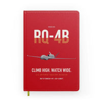 Thumbnail for RQ-4B Global Hawk design on red notebook