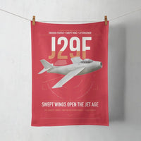 Thumbnail for Saab J 29F Tunnan design on red towel