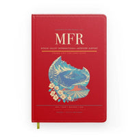 Thumbnail for Rogue Valley International–Medford Airport (MFR) design on red notebook