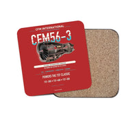 Thumbnail for CFM56-3 design on red 1 piece coaster