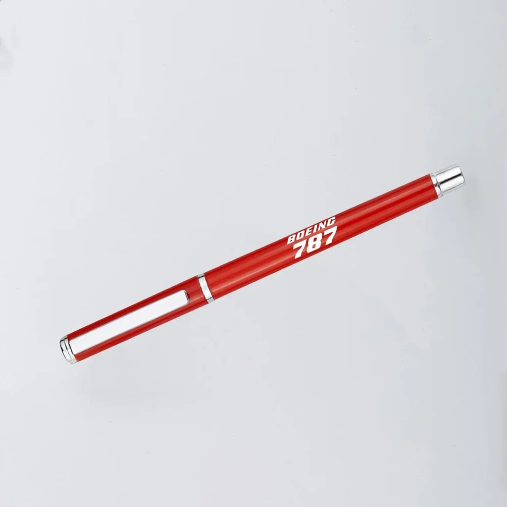 Boeing 787 & Text ballpen - red