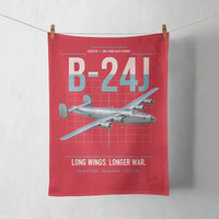 Thumbnail for B-24J Liberator design on red towel