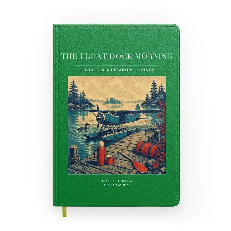 VINTAGE G4195 - The Float Dock Morning - Designed Notebooks design on green