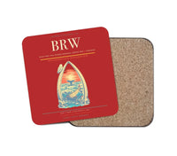 Thumbnail for Wiley Post–Will Rogers Memorial Airport (BRW) design on red 1 piece coaster