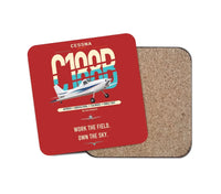 Thumbnail for Cessna A188B AgTruck design on red 1 piece coaster