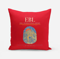 Thumbnail for Erbil International Airport (EBL) design on red pillow