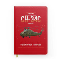 Thumbnail for Sikorsky CH-34C Choctaw design on red notebook