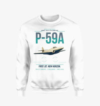 Thumbnail for P-59A Airacomet design on white sweatshirt