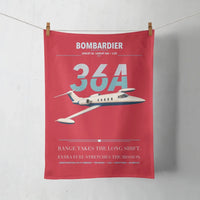 Thumbnail for Bombardier Learjet 36A design on red towel