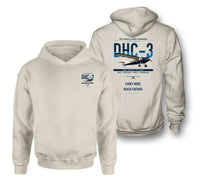 Thumbnail for DHC-3 Otter design on khaki double-side hoodie, double-side print