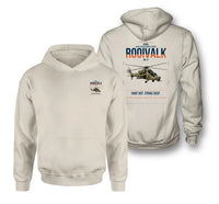 Thumbnail for Denel Rooivalk Mk 1F design on khaki double-side hoodie, double-side print