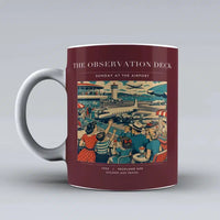 Thumbnail for VINTAGE G4081 - The Observation Deck - Ceramic Mug design on darkred