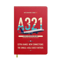 Thumbnail for Airbus A321XLR design on red notebook