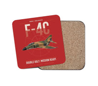 Thumbnail for F-4C Phantom II design on red 1 piece coaster