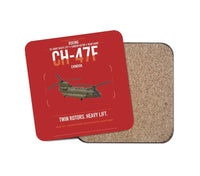 Thumbnail for Boeing CH-47F Chinook design on red 1 piece coaster