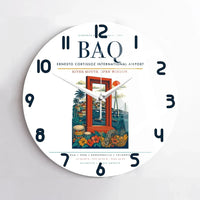 Thumbnail for Ernesto Cortissoz International Airport BAQ Wall-Clock No-Frame - White