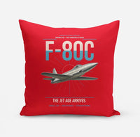 Thumbnail for F-80C Shooting Star design on red pillow