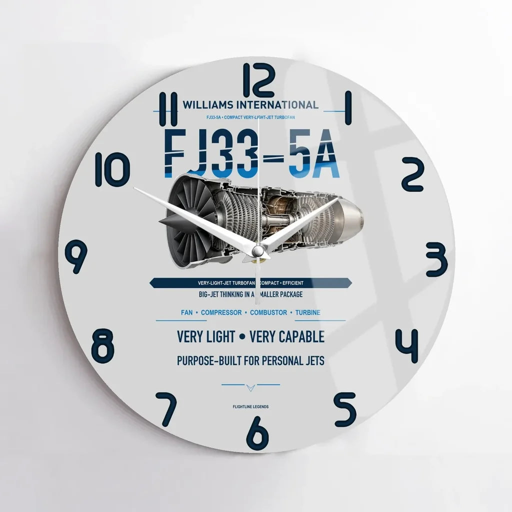 FJ33-5A design on light gray no frame wall clock