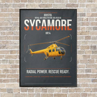 Thumbnail for Bristol Sycamore HR14 vertical canvas print - framed - gray background
