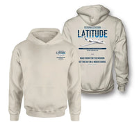 Thumbnail for Cessna Citation Latitude design on khaki double-side hoodie, double-side print