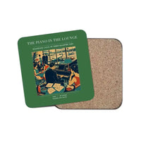 Thumbnail for The Piano In The Lounge - Designed Coasters design on green 1-piece