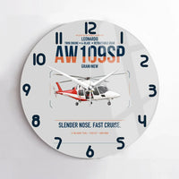 Thumbnail for Leonardo AW109SP GrandNew design on light gray no frame wall clock