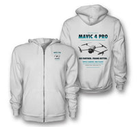 Thumbnail for DJI Mavic 4 Pro design on white zipped hoodie