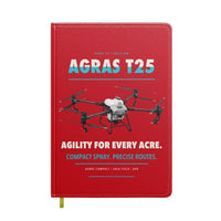 Thumbnail for DJI Agras T25 design on red notebook